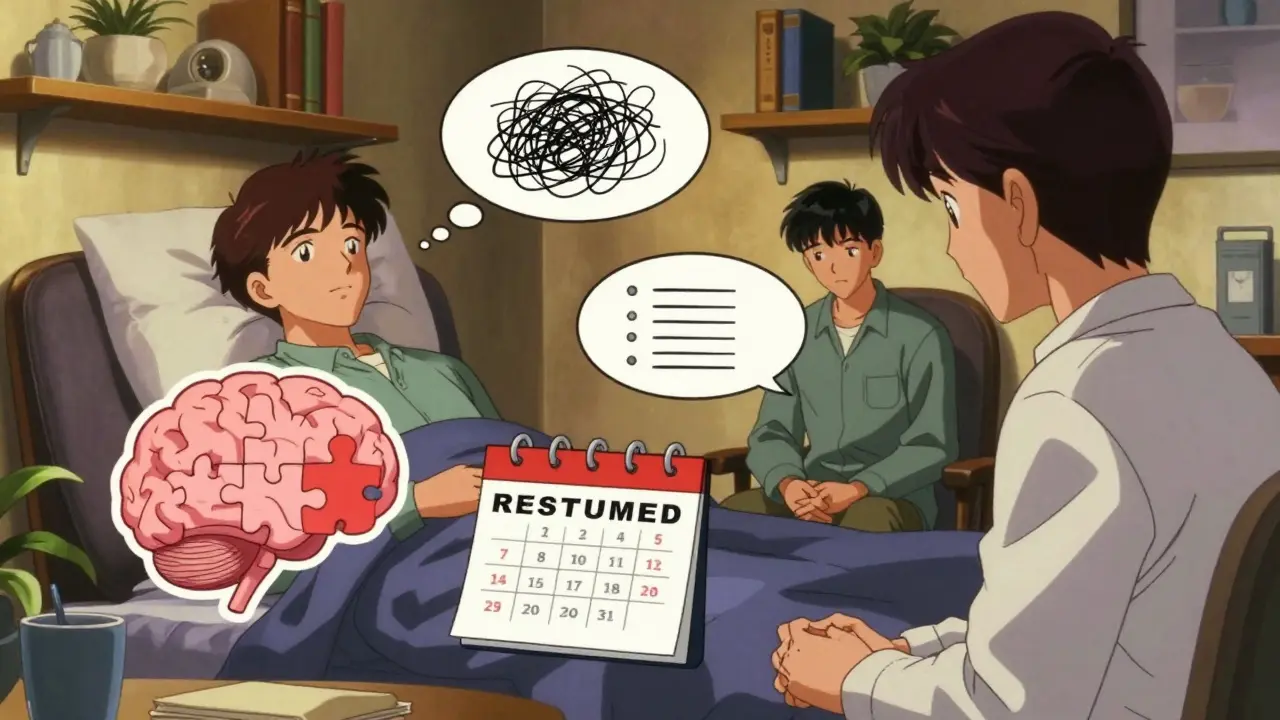 90s anime scene of a therapy session with visual metaphors for cognitive behavioral therapy techniques.