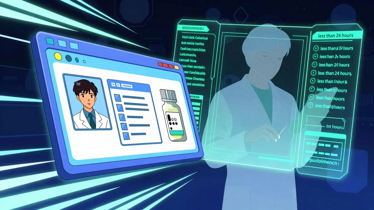 Abstract representation of digital prescription workflow and data